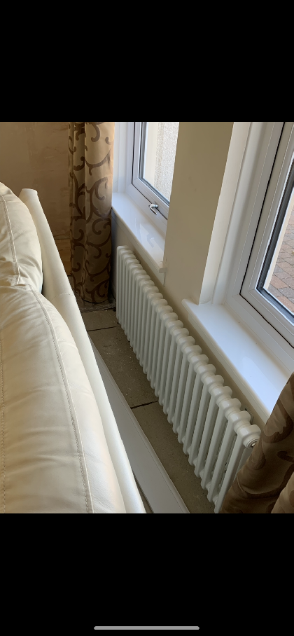 One of the new column radiators fitted, stunning